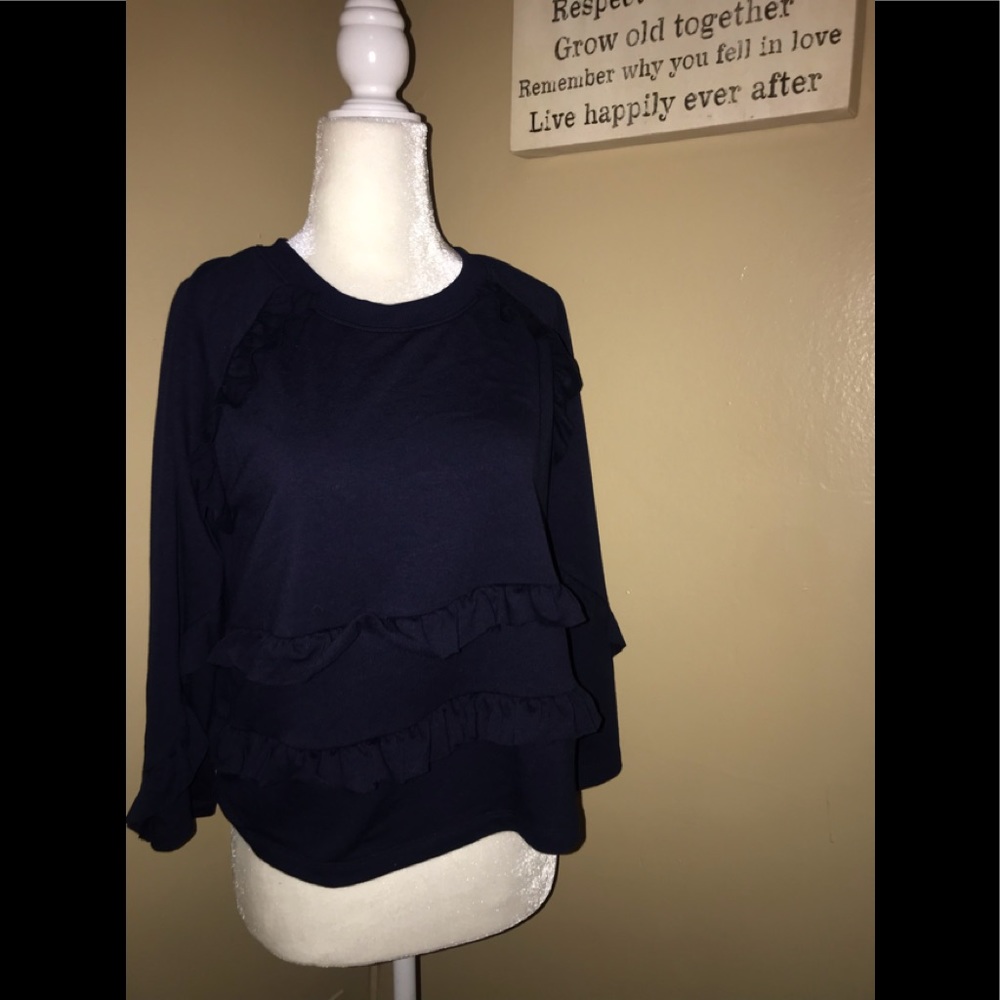 Armani exchange ruffle sweater S